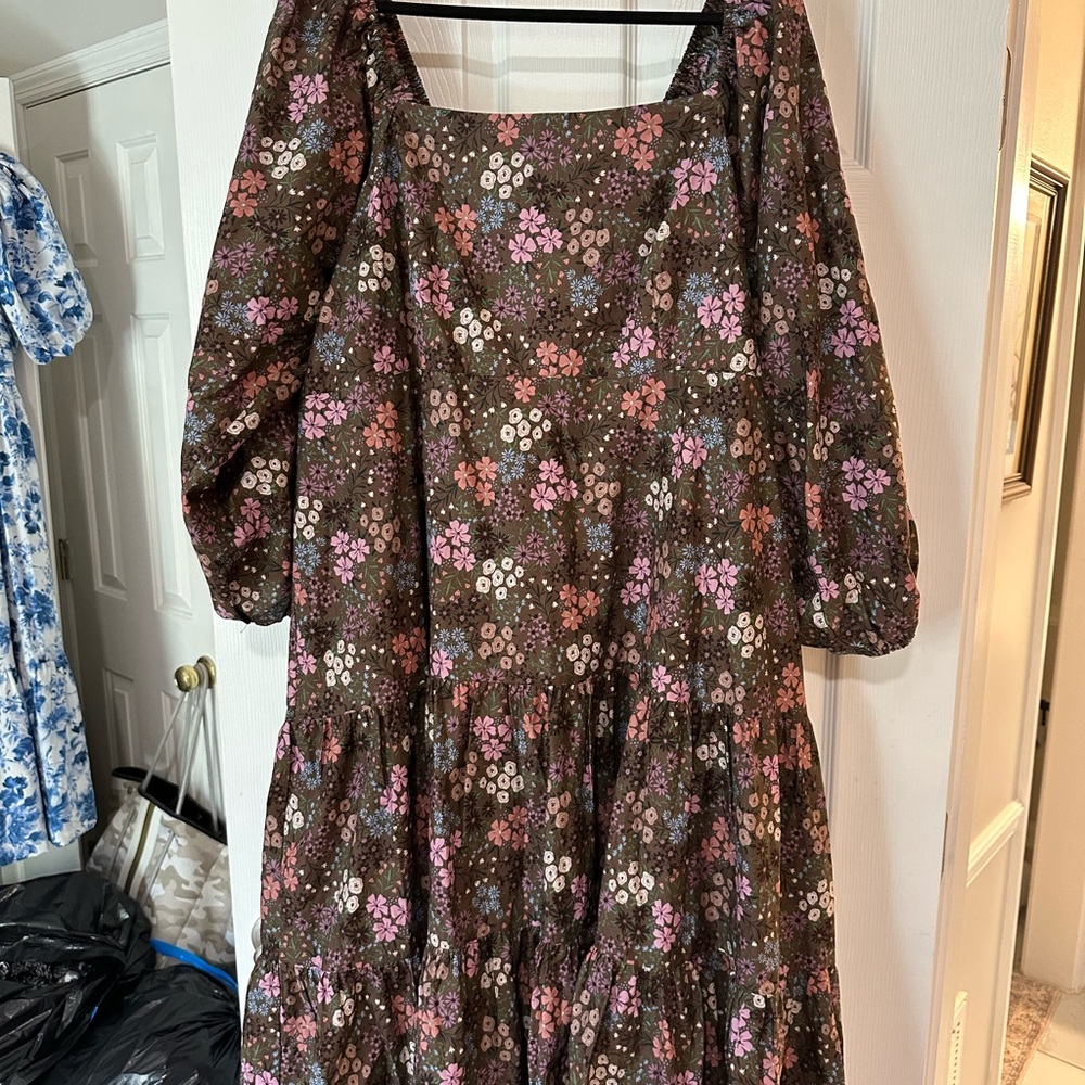 Summersalt Floral Dress with Puff Sleeves